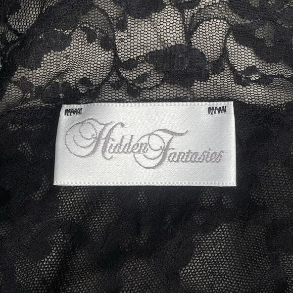 Vintage 80’s 90’s Black Lace Teddy One Piece Bodysuit Lingerie Small Hi-Cut - Picture 10 of 10